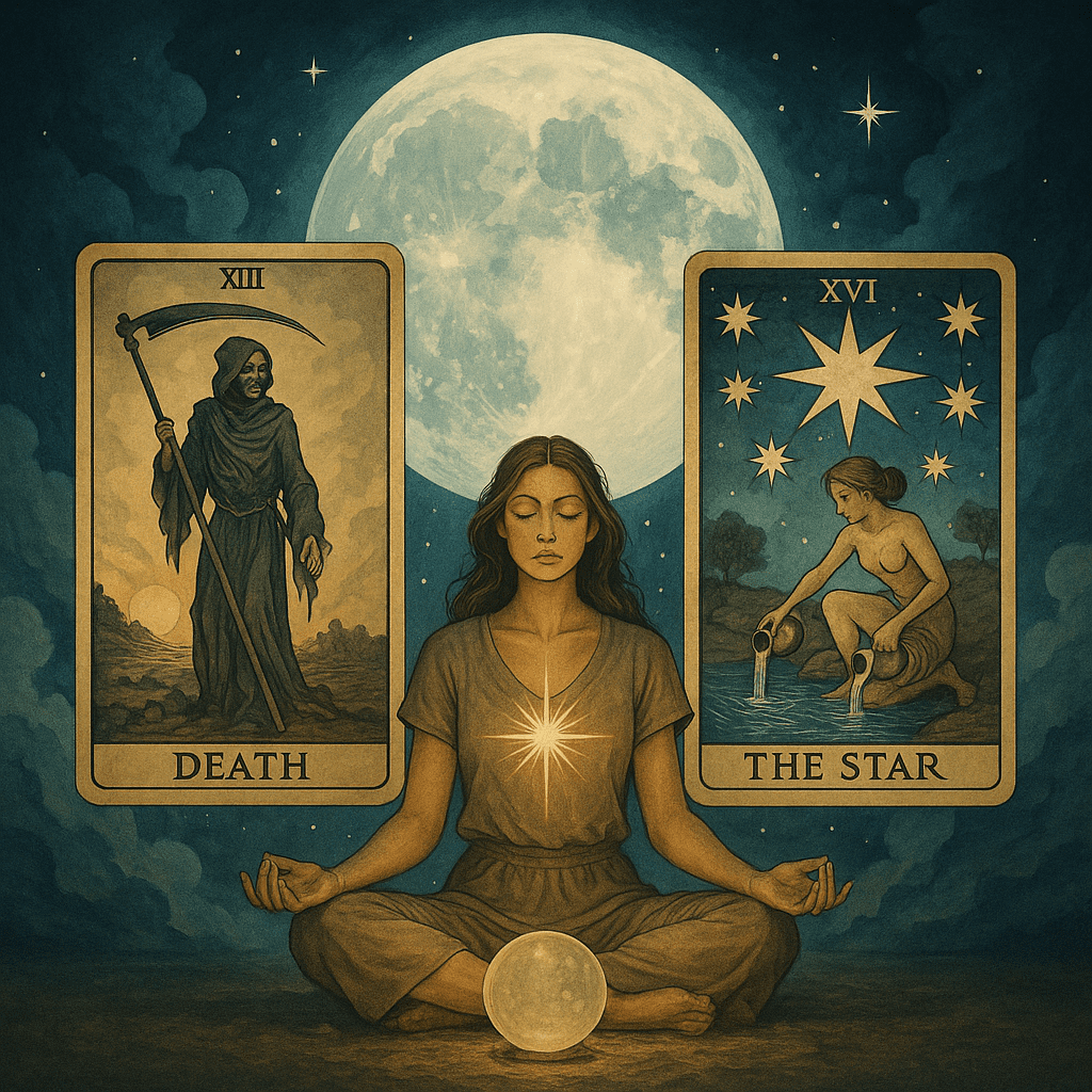 Tarot Cards of the Month: Death & The Star – Are You Ready to Begin Again?